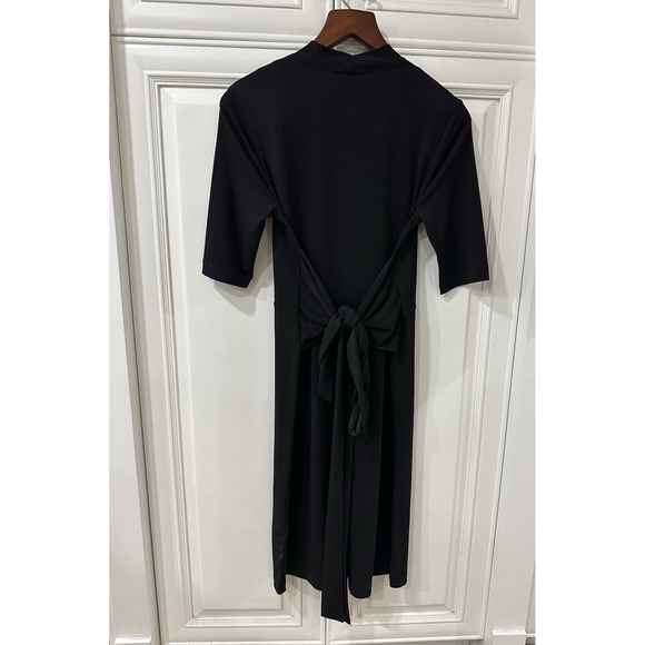 Tahari  Women's Black 3/4" Sleeve  Dress NWT Size M Business Office Attire - Picture 3 of 14